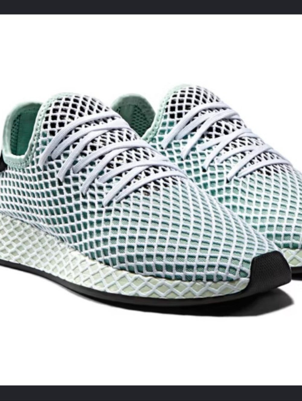adidas Women’s Mesh Athletic Sneakers in Light Blue and White